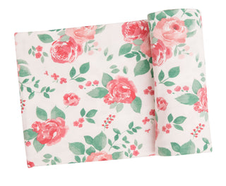 Angel Dear Rose Garden Bamboo Swaddle, Angel Dear, angel Dear, Angel Dear  Swaddle, Angel Dear Bamboo Swaddle, Angel Dear Rose Garden, Angel dear Spring 2021, CM22, JAN23, Bib - Basically Bow