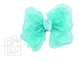 Medium Waterproof Double Knot Hair Bow on Clippie, Beyond Creations, Alligator Clip Hair Bow, Beyond Creations, Bow, cf-size-apple-green, cf-size-aquamarine, cf-size-black, cf-size-emerald, c
