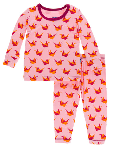 KicKee Pants Lotus Origami Crane L/S Pajama Set, Kickee Pants, Black Friday, cf-size-6-years, cf-type-pajama-set, cf-vendor-kickee-pants, CM22, Cyber Monday, Els PW 5060, Els PW 8258, End of 