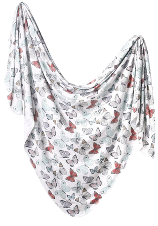 Copper Pearl Dot Knit Swaddle Blanket, Copper Pearl, Butterflies, Butterfly, Copper Pearl, Copper Pearl Butterflies, Copper Pearl Butterfly, Copper Pearl Dot, Copper Pearl Dot Knit Swaddle Bl