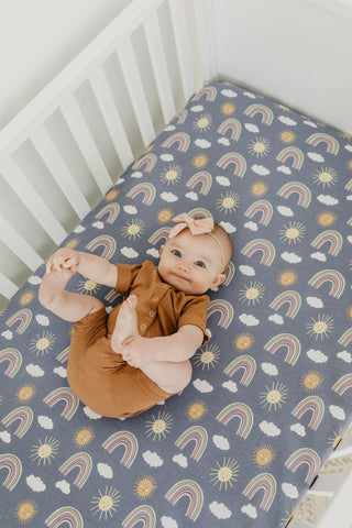 Copper Pearl Hope Fitted Crib Sheet – Basically Bows Bowties