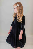 Mila & Rose Black Velvet Twirl Dress, Mila & Rose, All Things Holiday, Black Velvet, Black Velvet Twirl Dress, Christmas Dress, Mila & Rose, Mila & Rose Black Velvet, Mila & Rose Twirl Dress,