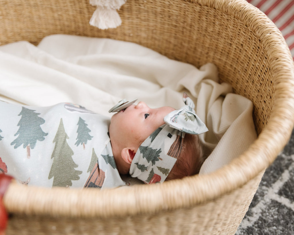 Copper Pearl Kringle Knit Swaddle Blanket Basically Bows & Bowties