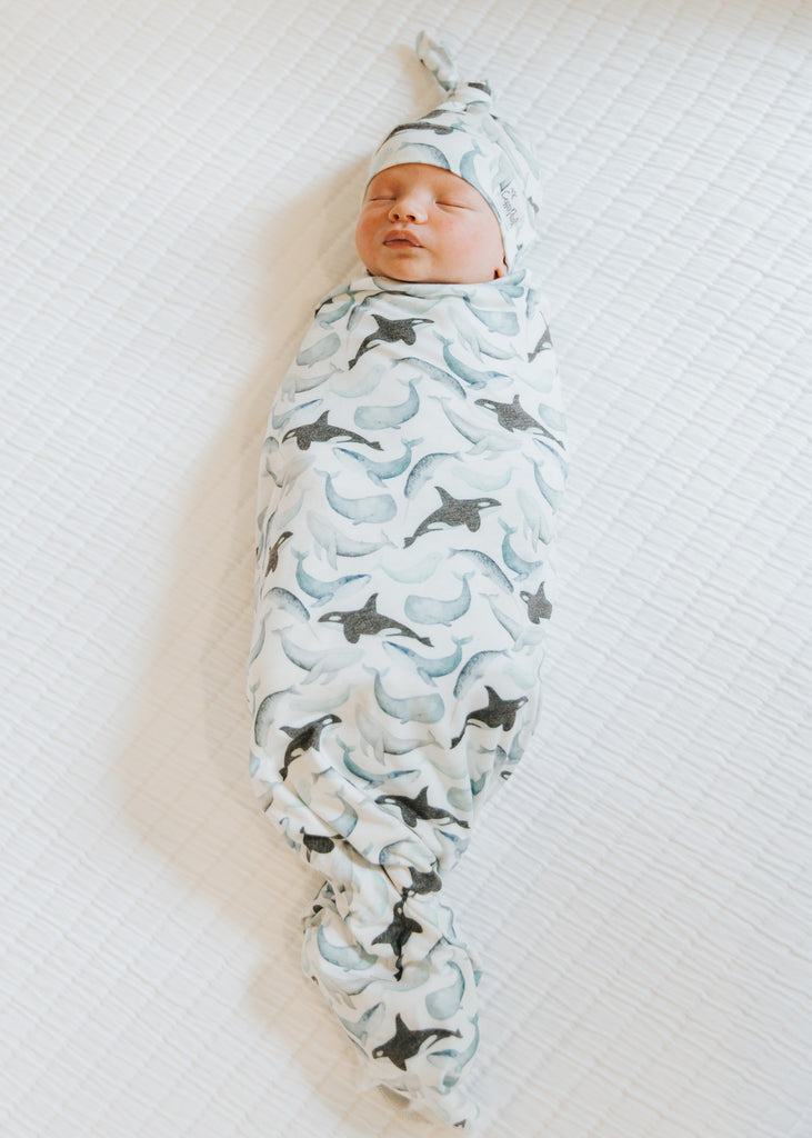 Copper Pearl Kai Knit Swaddle Blanket Basically Bows & Bowties