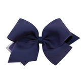 King Overlay Grosgrain Bow on Clippie (50+ Colors), Wee Ones, cf-size-antique-white, cf-size-aqua, cf-size-black, cf-size-blue, cf-size-blue-vapor, cf-size-coffee, cf-size-colonial-rose, cf-s