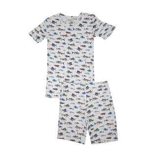 Angel Dear Tropical Ocean Fish S/S Loungewear Set w/Shorts, Angel Dear, Angel Dear, Angel Dear Loungewear Set, Angel Dear Pajama Set, Angel Dear Pajamas, Angel Dear S/S Loungewear Set w/Short