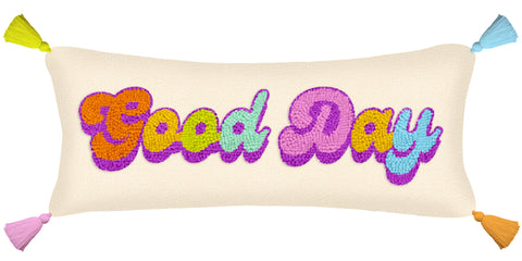 Good Day Long Hook Pillow, Bewaltz, Bewaltz, cf-type-pillows, cf-vendor-bewaltz, Good Day Long Hook Pillow, Good Day Pillow, Long Hook Pillow, Pillow, Sasa INC, Pillows - Basically Bows & Bow