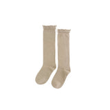 Little Stocking Co Lace Top Knee High Socks - Oat, Little Stocking Co, cf-size-4-6y, cf-size-7-10y, cf-type-knee-high-socks, cf-vendor-little-stocking-co, Little Stocking Co, Little Stocking 