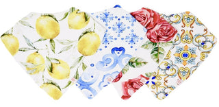 Posh Peanut Italia 4 Pack Bandana Bib Set, Posh Peanut, Baby Girl Bibs, Bandana Bib Set, Bandana Bibs, Bib Set, Bibs, Cyber Monday, Els PW 5060, Floral Bibs, Posh Peanut, Posh Peanut Bib, Pos