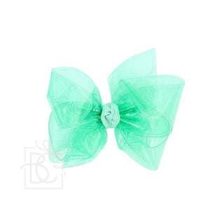 Large Waterproof Double Knot Hair Bow on Clippie, Beyond Creations, Alligator Clip Hair Bow, Beyond Creations, Bow, cf-size-apple-green, cf-size-aqua, cf-size-aquamarine, cf-size-black, cf-si