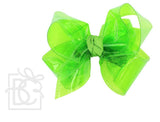 Medium Waterproof Double Knot Hair Bow on Clippie, Beyond Creations, Alligator Clip Hair Bow, Beyond Creations, Bow, cf-size-apple-green, cf-size-aquamarine, cf-size-black, cf-size-emerald, c