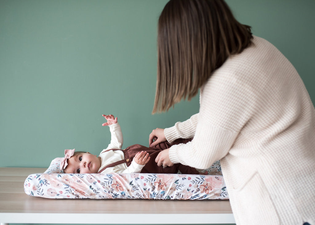 Copper Pearl Autumn Diaper Changing Pad Cover Basically Bows & Bowties