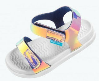 Native Charley Sandals - Pink Hologram/Shell White, Native, cf-size-j2, cf-type-sandal, cf-vendor-native, Charley, Charley Sandals, Els PW 5060, Native Charley, Native Charley Sandals-Pink Ho