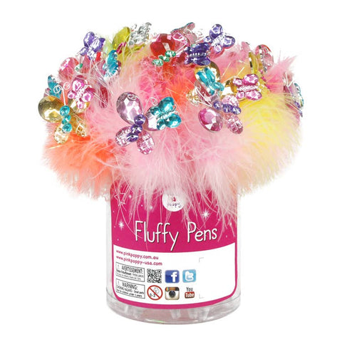 Colorful Gem Butterfly Fluffy Pen, Pink Poppy USA, Arts & Crafts, Butterfly Pen, Colorful Gem Butterfly Fluffy Pen, Fluffy Pen, Gift, gifts for tweens, Pen, Pens, Pink Poppy USA, Pink Poppy U