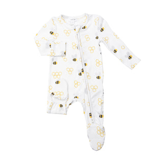 Angel Dear Bees Footie with Zipper, Angel Dear, angel Dear, Angel Dear Bamboo Footie, Angel Dear Fall 2022, Angel Dear Footie with Zipper, Bamboo Footie, Bees, CM22, Footie with Zipper, Gende