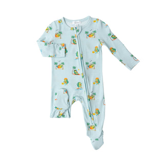 Angel Dear Blue Beach Avocados Footie with Zipper, Angel Dear, angel Dear, Angel Dear Bamboo Footie, Angel Dear Blue Beach Avocados, Angel Dear Footie with Zipper, Angel Dear SS22, Bamboo Foo