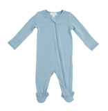 Angel Dear Basic Blue Solid Bamboo Footie with Zipper, Angel Dear, angel Dear, Angel Dear Bamboo Footie, Angel Dear Basic Blue Footie, Angel Dear Basic Blue Solid Bamboo Footie with Zipper, A