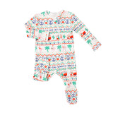 Angel Dear California Fair Isle Thermal Footie with Zipper, Angel Dear, All Things Holiday, angel Dear, Angel Dear Bamboo Footie, Angel Dear Christmas, Angel Dear Footie with Zipper, Angel De