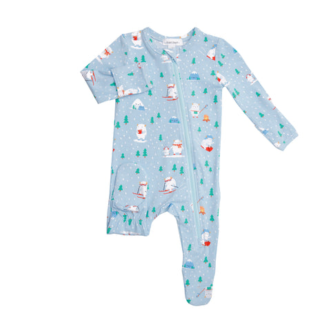 Angel Dear Yeti Footie with Zipper, Angel Dear, angel Dear, Angel Dear Bamboo Footie, Angel Dear Fall 2021, Angel Dear Footie with Zipper, Angel Dear Yeti, Bamboo Footie, CM22, Footie with Zi