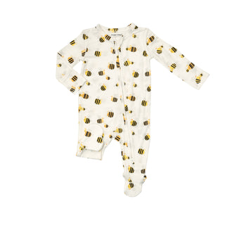 Angel Dear Chubby Bees 2 Way Zipper Footie, Angel Dear, angel Dear, Angel Dear Bamboo Footie, Angel Dear Footie with Zipper, Angel Dear SS23, Bamboo Footie, Bees, cf-size-3-6-months, cf-type-