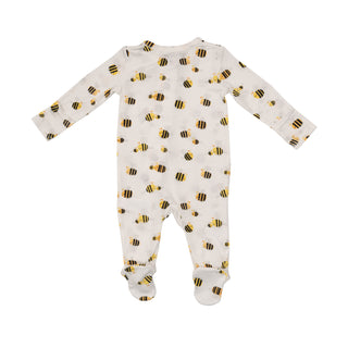 Angel Dear Chubby Bees 2 Way Zipper Footie, Angel Dear, angel Dear, Angel Dear Bamboo Footie, Angel Dear Footie with Zipper, Angel Dear SS23, Bamboo Footie, Bees, cf-size-3-6-months, cf-type-