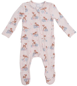 Angel Dear Woodland Deer Ruffle Back Footie with Zipper, Angel Dear, angel Dear, Angel dear Footie, Angel Dear Woodland Deer, Angel Dear Woodland Deer Ruffle Back Footie with Zipper, Angel De