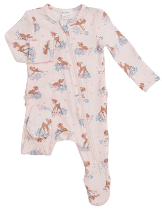 Angel Dear Woodland Deer Ruffle Back Footie with Zipper, Angel Dear, angel Dear, Angel dear Footie, Angel Dear Woodland Deer, Angel Dear Woodland Deer Ruffle Back Footie with Zipper, Angel De
