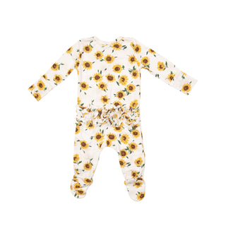 Angel Dear Sunflower Ditsy Ruffle Back 2 Way Zipper Footie, Angel Dear, angel Dear, Angel dear Footie, Angel Dear Ruffle Back 2 Way Zipper Footie, Angel Dear Ruffle Footie, Angel Dear SS23, A