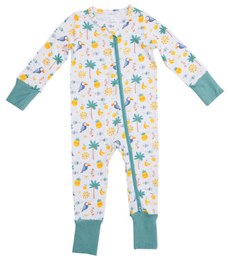 Angel Dear Petite Tropicale Bamboo Zipper Romper, Angel Dear, Angel Dear, Angel Dear Petite Tropicale, Angel Dear Petite Tropicale Zipper Romper, Angel Dear Romper, Angel dear Spring 2021, CM