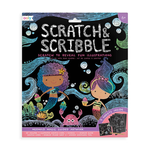 Ooly Scratch and Scribble Art Kit - Mermaid Magic, Ooly, Art Supplies, Arts & Crafts, Arts and Crafts, Mermaid, Mermaid Art, Mermaid Magic Scratch and Scribble Art Kit, Mermaids, Ooly, Ooly M