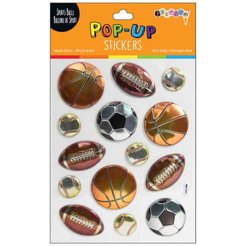 Iscream Sports Balls Pop-Up Stickers, Iscream, Baseball, Basketball, EB Boys, Football, Iscream, Iscream Sports, Iscream Sports Balls Pop-Up Stickers, iscream stickers, iscream-shop, journal 
