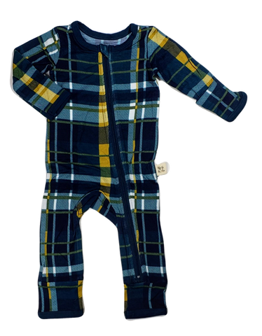 Kozi & Co Hunter & Gold Plaid Coverall with Zipper, Kozi & co, All Things Holiday, Christmas Coverall, CM22, Coverall with Zipper, Cyber Monday, Els PW 8258, End of Year, End of Year Sale, Hu
