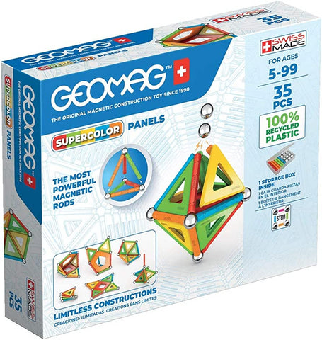 Geomag Supercolor Panels 35pc Set, Geomag, cf-type-building-blocks, cf-vendor-geomag, EB Baby, EB Boy, EB Boys, EB Girls, Geo Mag, Geomag, Geomag Supercolor Panels, Magnetic Blocks, Magnetic 