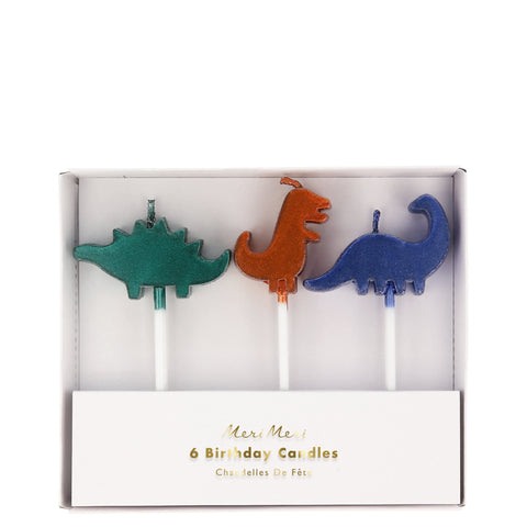 Meri Meri Dinosaur Kingdom Candles (Set of 6), Meri Meri, 1st Birthday, 2nd Birthday, 3rd Birthday, 4th Birthday, 5th Birthday, Birthday, Birthday Candle, cf-type-birthday-candles, cf-vendor-