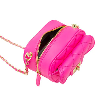 Zomi Gems Quilted Heart Crossbody Bag - Hot Pink, Zomi Gems, Girl gifts, Heart Handbag, Hearts, Hot Pink, Quilted Heart Handbag, Tiny Treats, Valentine, Valentine's Day, Valentines, Zomi Gems