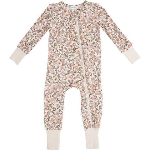 Angel Dear Vintage Calico Pink 2 Way Zipper Romper, Angel Dear, angel Dear, Angel Dear 2 Way Zipper Romper, Angel Dear Fall 2021, Angel Dear Romper, Angel Dear Vintage Calico, Angel Dear Vint