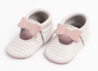 Freshly Picked Pink Stripe Ballet Flat Bow Soft Sole Moccasins, Freshly Picked, Freshly Picked, Freshly Picked Ballet Flat Bow, Freshly Picked Ballet Flat Bow Soft Sole Moccasins, Freshly Pic