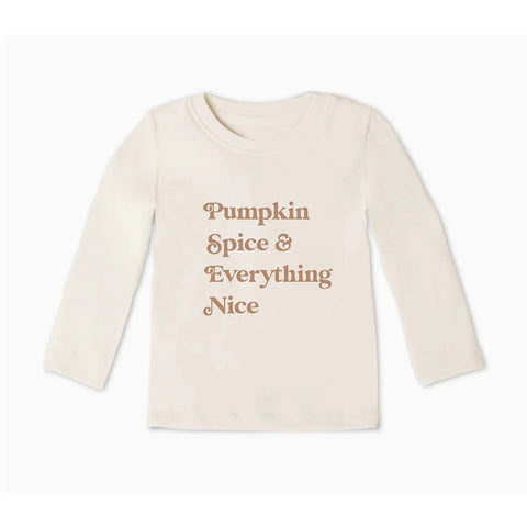 Pumpkin Spice Cotton Long Sleeve Shirt, Emerson and Friends, cf-size-6-7t, cf-type-shirts-&-tops, cf-vendor-emerson-and-friends, CM22, Emerson & Friends, Emerson and Friends, Halloween, Hallo