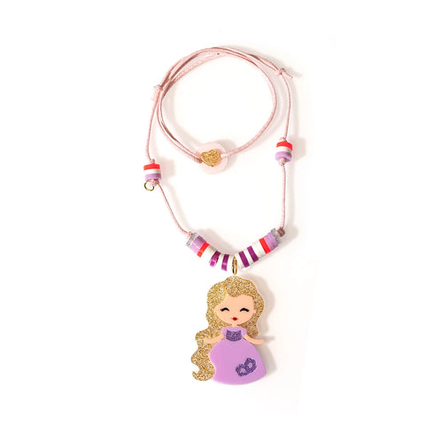 Lilies & Roses Cute Doll Necklace - Princess with Magical Hair, Lilies & Roses, cf-type-necklaces, cf-vendor-lilies-&-roses, Cute Doll Necklace, Easter Basket Ideas, EB Girls, Lilies & Roses,