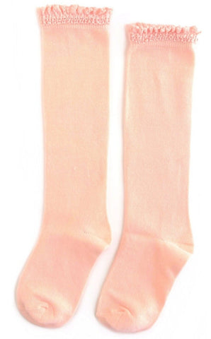 Little Stocking Co Lace Top Knee High Socks - Creamsicle, Little Stocking Co, cf-size-0-6-months, cf-size-4-6y, cf-size-6-18-months, cf-size-7-10y, cf-type-knee-high-socks, cf-vendor-little-s