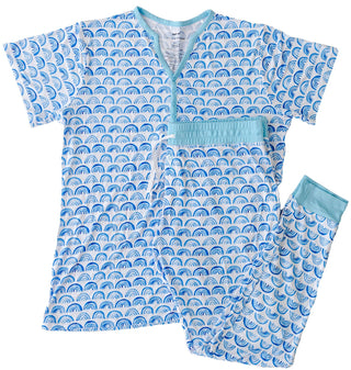 Little Sleepies Blue Rainbows Two-Piece Women's Bamboo Pajama Set, Little Sleepies, CM22, Little Sleepies Blue Rainbows, Little Sleepies Blue Rainbows Two-Piece Women's Bamboo Pajama Set, Lit