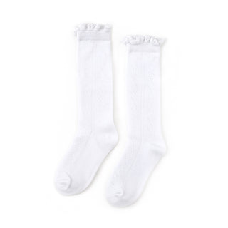 Little Stocking Co Lace Top Fancy Knee High Socks - White, Little Stocking Co, Little Stocking Co, Little Stocking Co Knee high Sock, Little Stocking Co Knee High Socks, Little Stocking Co La