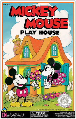 Crafttastic Colorforms® Disney Retro Mickey Mouse Playhouse Set, Playmonster, cf-type-activity-toys, cf-vendor-playmonster, Colorforms, Crafttastic, Disney Mickey Mouse, Mickey Mouse Playhou