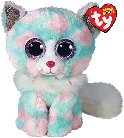 Ty Opal the Pastel Cat Beanie Boo - Small, Ty Inc, Beanie, Beanie Boo, Opal the Pastel Cat, Stuffed Animal, Ty, Ty Beanie Boo, Ty Cat, Ty Inc, Ty Plush, Ty Stuffed Animal, Beanie Boo - Basica