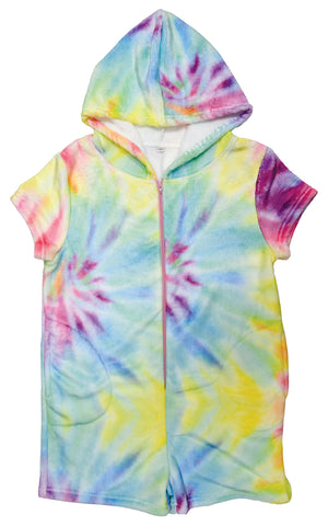 Iscream Pastel Tie Dye Romper, Iscream, Bathing suit Coverup, Coveriup, Fleece Rompe, Gifts for Tween, gifts for tweens, iscream, Iscream Pastel Tie Dye, Iscream Pastel Tie Dye Romper, Iscrea