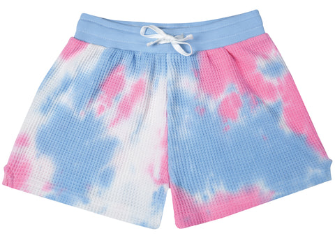 Iscream Snow Cone Tie Dye Waffle Shorts, Iscream, Gifts for Tween, Girls Sleep Shorts, iscream, iscream shorts, Iscream Snow Cone Waffle Shorts, Iscream Tie Dye, iscream-shop, Tie Dye, Tie Dy