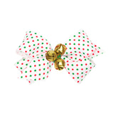 Mini Holiday with Bells Hair Bow on Clippie, Wee Ones, All Things Holiday, Alligator Clip, Alligator Clip Hair Bow, cf-type-hair-bow, cf-vendor-wee-ones, Christmas Bow, Christmas Hair Bow, Ch
