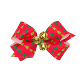 Mini Holiday with Bells Hair Bow on Clippie, Wee Ones, All Things Holiday, Alligator Clip, Alligator Clip Hair Bow, cf-type-hair-bow, cf-vendor-wee-ones, Christmas Bow, Christmas Hair Bow, Ch