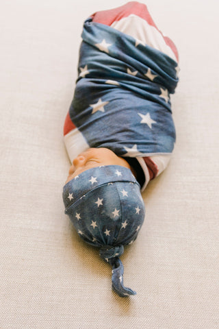 Copper Pearl Patriot Top Knot Hat, Copper Pearl, 4th of July, All Things Holiday, Baby Hat, Copper Pearl Hat, Copper PEarl Hats, Copper Pearl Patriot, Copper Pearl Patriot Top Knot Hat, Coppe