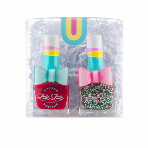 Holiday Duo - Strawberry Peppermint Sprinkles Set, Little Lady Products, All Things Holiday, Glitter Nail Polish, Holiday Duo Strawberry Peppermint Set, Kids Nail Polish, Little Lady Glitter 